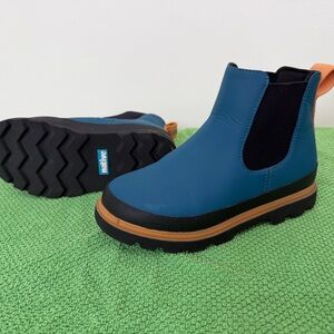 Native Teal and Black Kids Boots